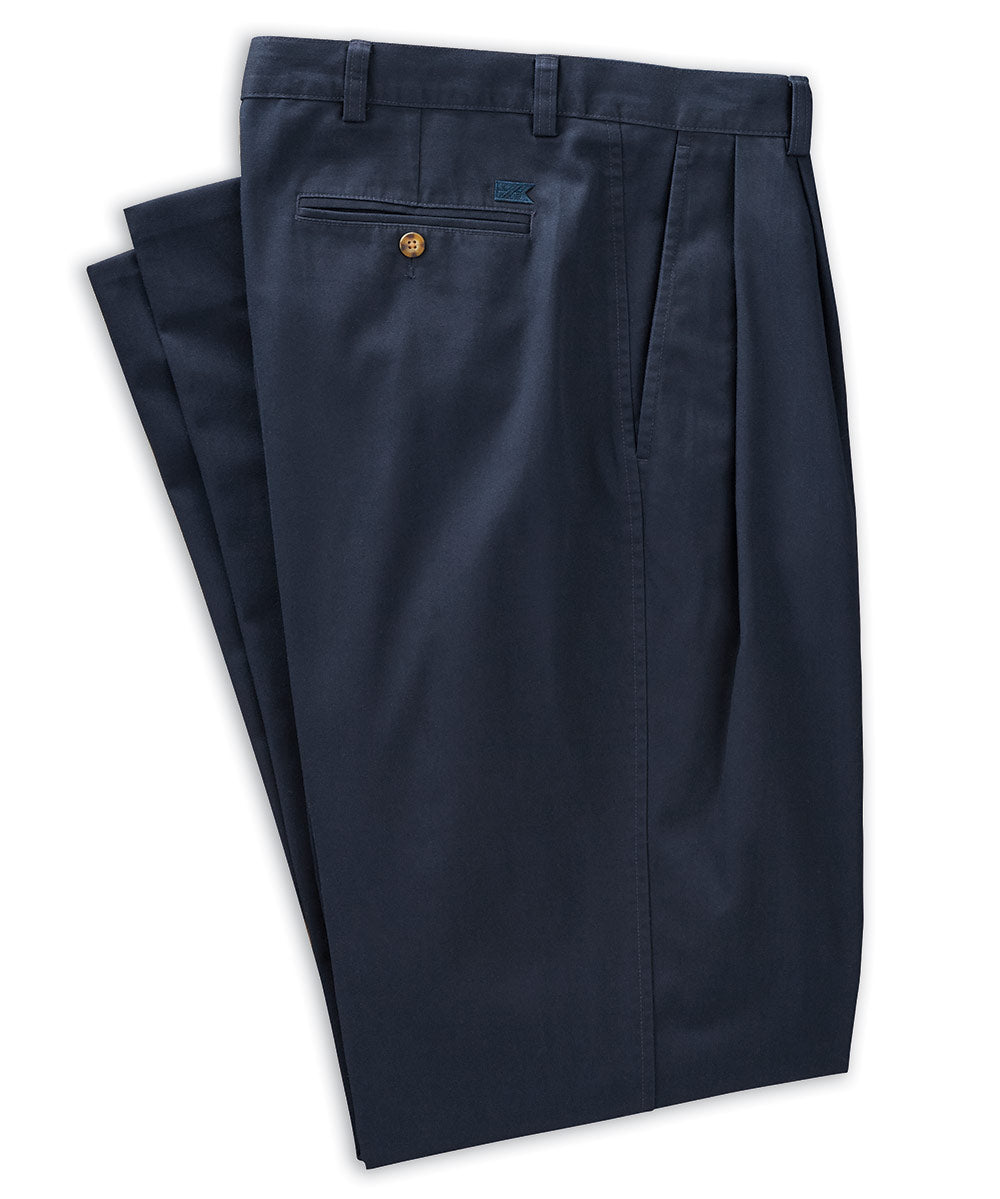 Cutter &amp; Buck Wrinkle-Free Pleated Twill Pants