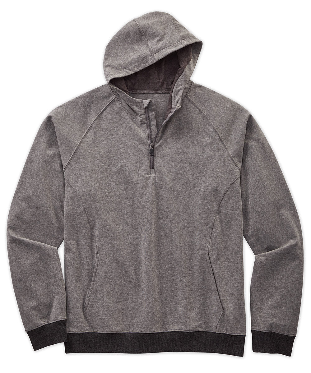 Felpa con cappuccio Westport Sport 365 in spugna elasticizzata con zip a un quarto, Men's Big & Tall