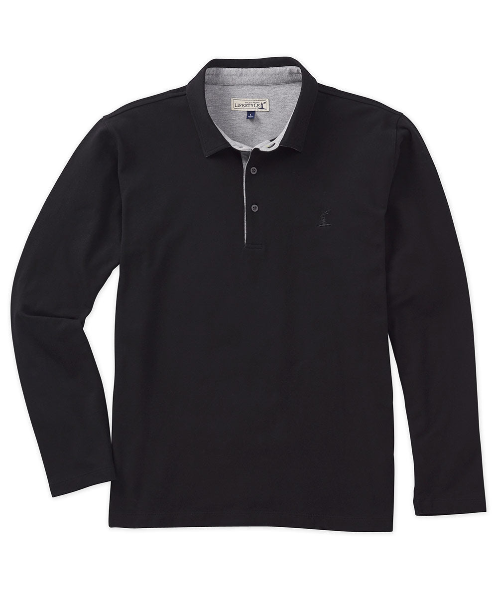Westport Lifestyle Contrast Trim Stretch Pique Polo Shirt, Men's Big & Tall