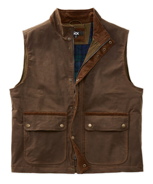 Westport Black Stretch Waxed Cotton Vest