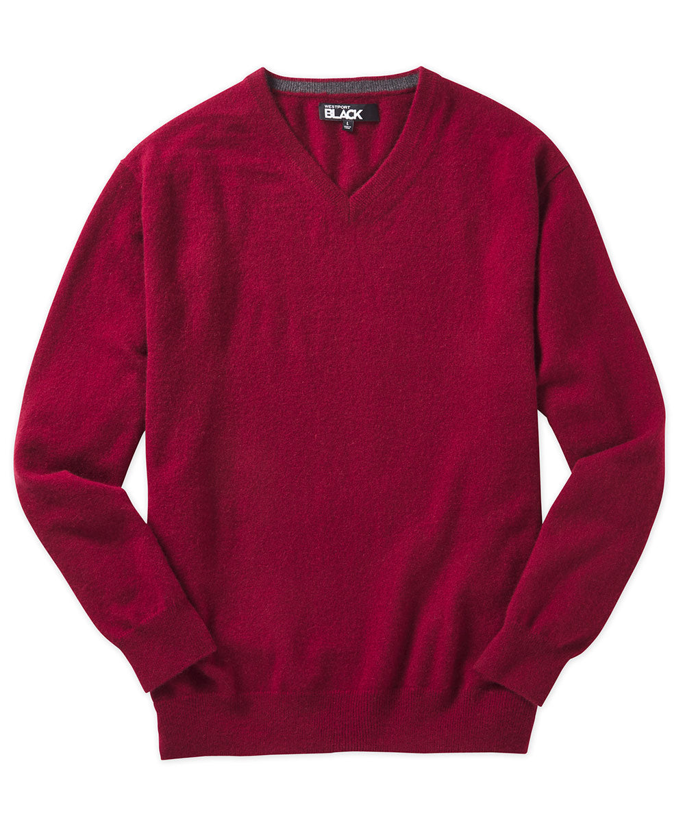 Westport Black Cashmere V-Neck Sweater