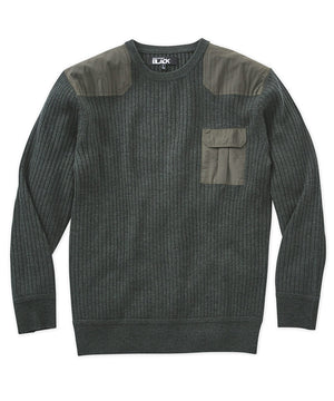 Westport Black Military Crew Sweater