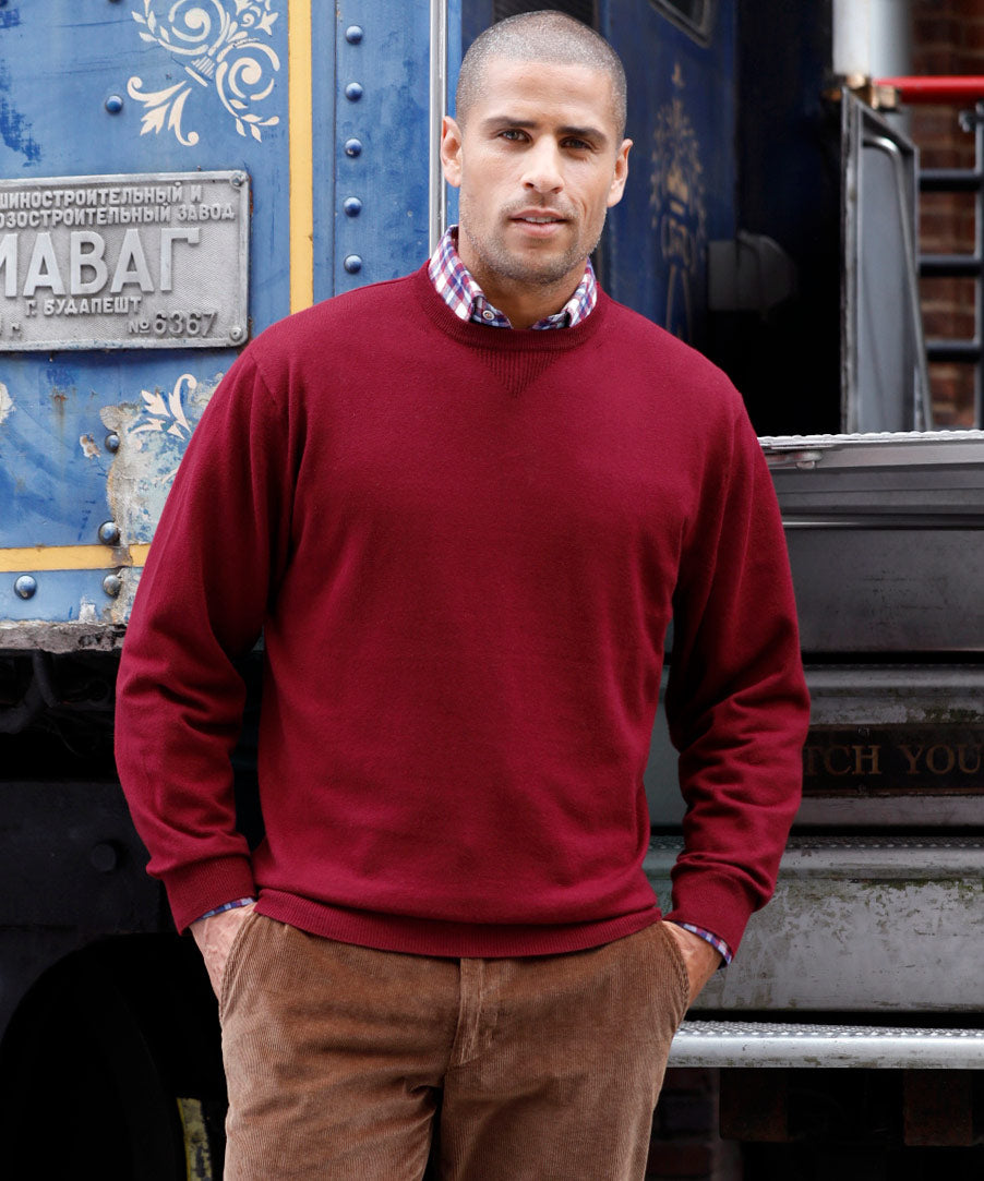 Westport Lifestyle Cotton-Cashmere Crewneck Pullover, Men's Big & Tall