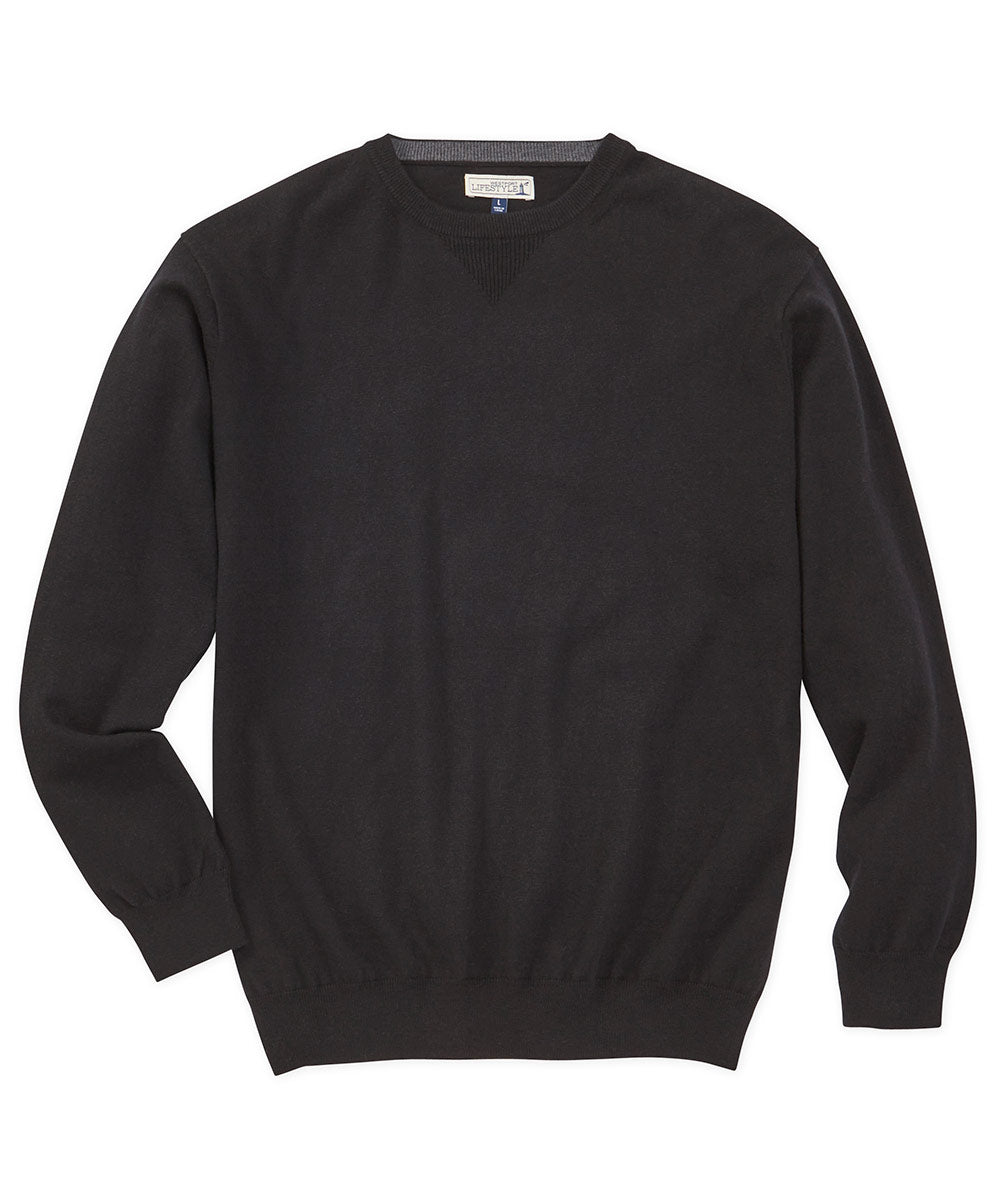 Westport Lifestyle Cotton-Cashmere Crewneck Pullover