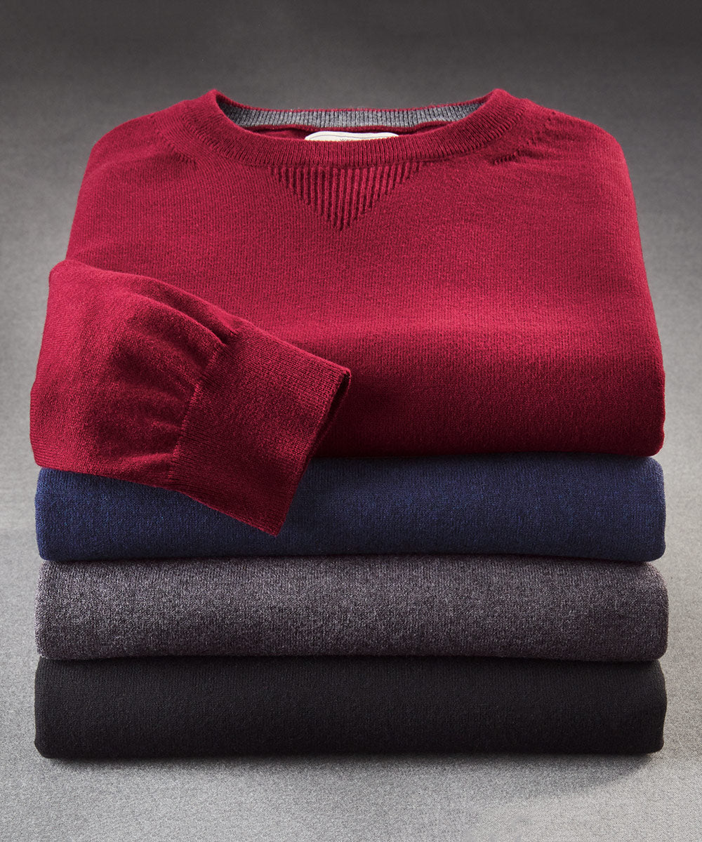 Pullover girocollo in cotone e cashmere Westport Lifestyle, Men's Big & Tall