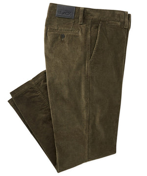 Westport Black Corduroy Flat-Front Pant