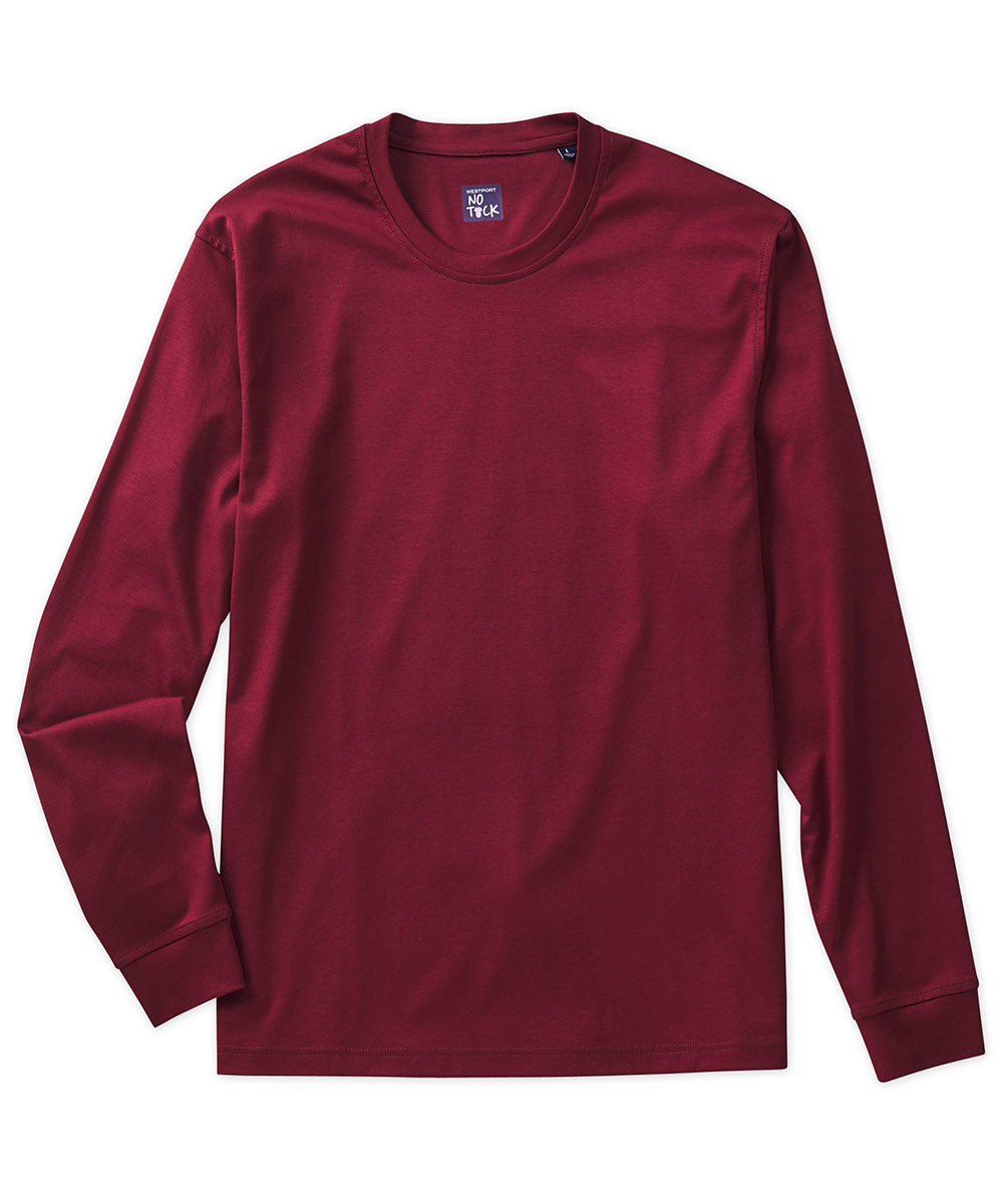 Westport No-Tuck Long Sleeve LustreTech Stretch Cotton Performance Tee, Men's Big & Tall