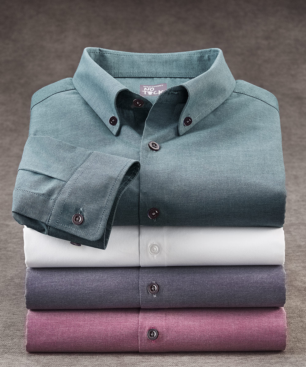 Men's Big & Tall Westport No-Tuck Long Sleeve Stretch-Cotton Oxford Sport Shirt Sky / XLMT Men's Big & Tall Westport No-Tuck Long Sleeve Stretch-Cotton Oxford Sport Shirt Sky / XLMT