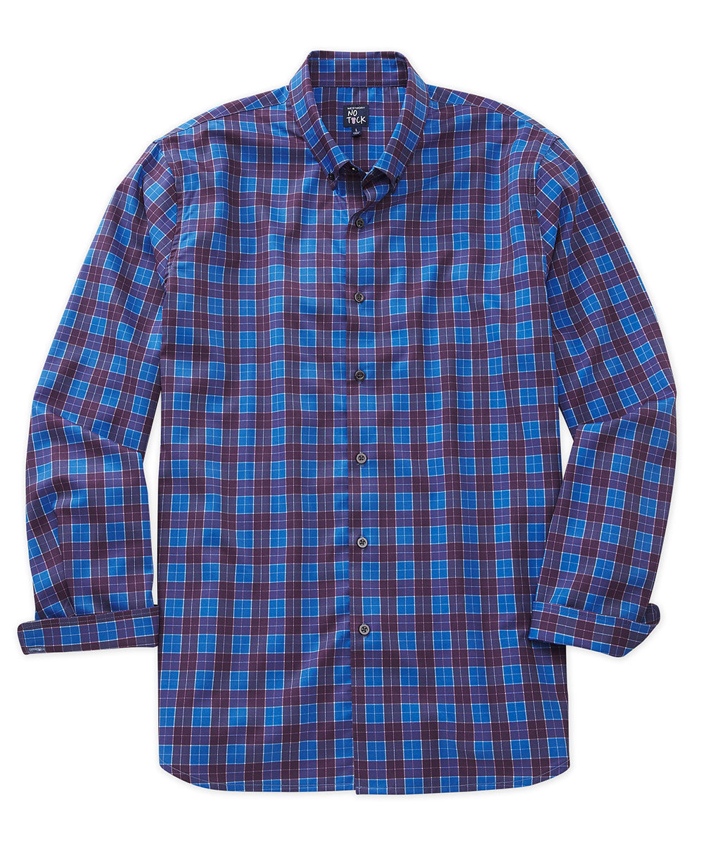 Westport No-Tuck Long-Sleeve Performance Stretch Plaid Sport Shirt