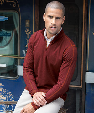 Westport 1989 Stretch Melange Quarter-Zip Pullover