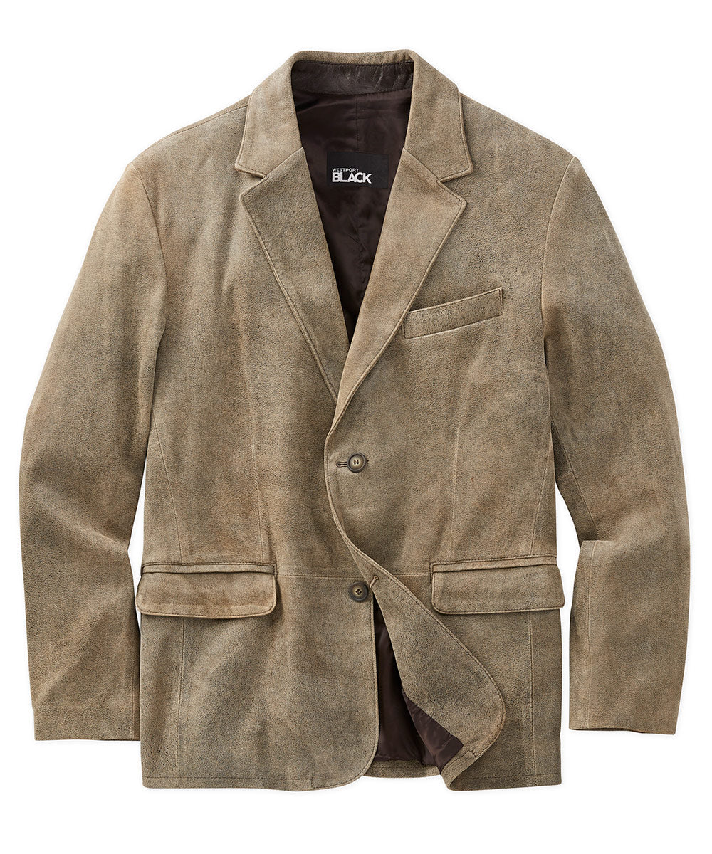 Westport Black Leather Blazer
