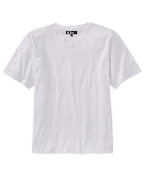 T-shirt con scollo a V tinta unita elasticizzata Pima a maniche corte nera Westport