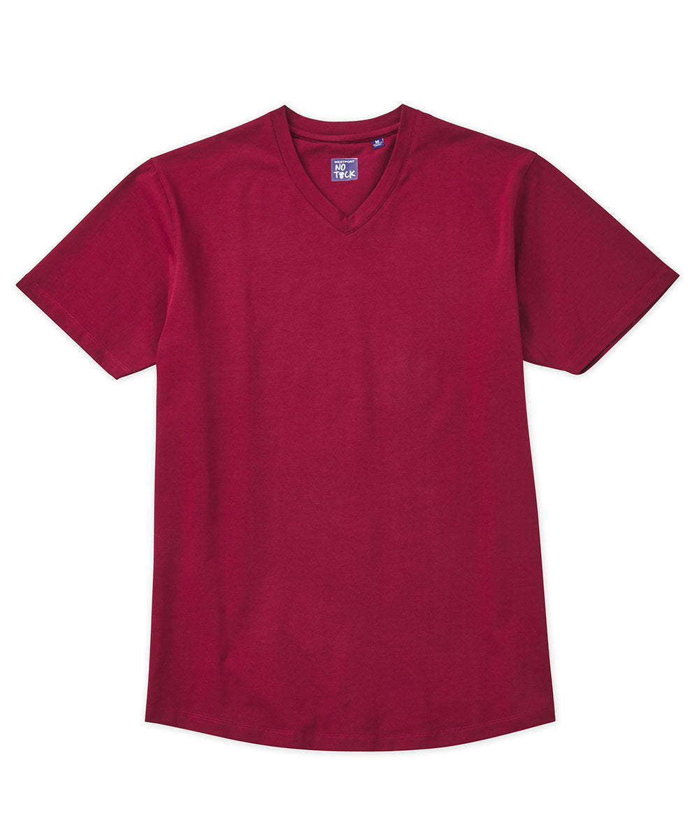 Westport No-Tuck Stretch V-neck Tee Shirt, Men's Big & Tall