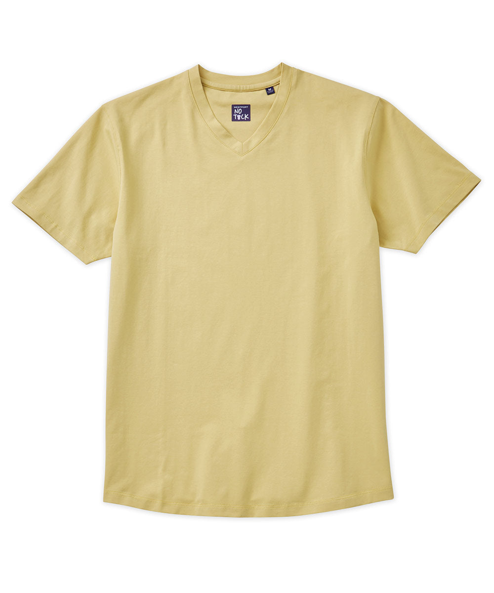 Westport No-Tuck Stretch V-neck Tee Shirt, Men's Big & Tall