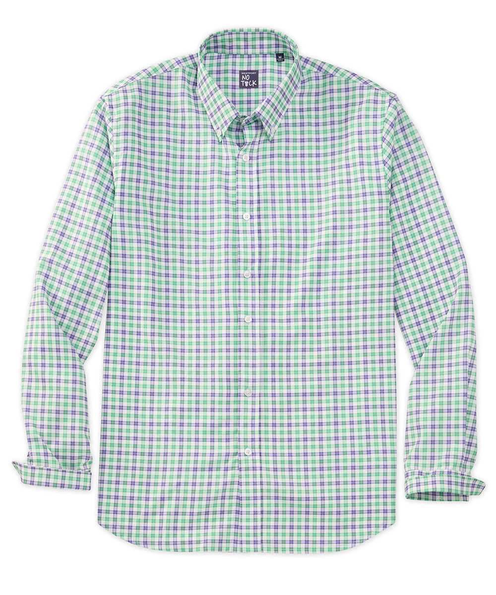 Westport No-Tuck Long Sleeve Performance Stretch Plaid Sport Shirt