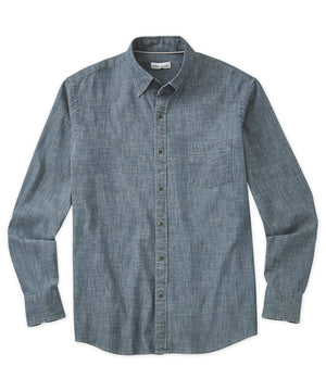 Peter Millar Long Sleeve Solid Chambray Sport Shirt