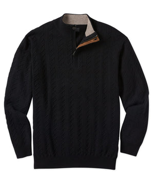 Westport Black Cable Quarter-Zip