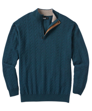 Westport Black Cable Quarter-Zip