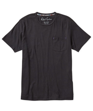 Robert Graham Short Sleeve Myles Pocket Crew Tee Shirt