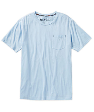 Robert Graham Short Sleeve Myles Pocket Crew Tee Shirt