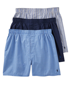 Polo Ralph Woven Boxers (3-Pack) - Westport Big Tall