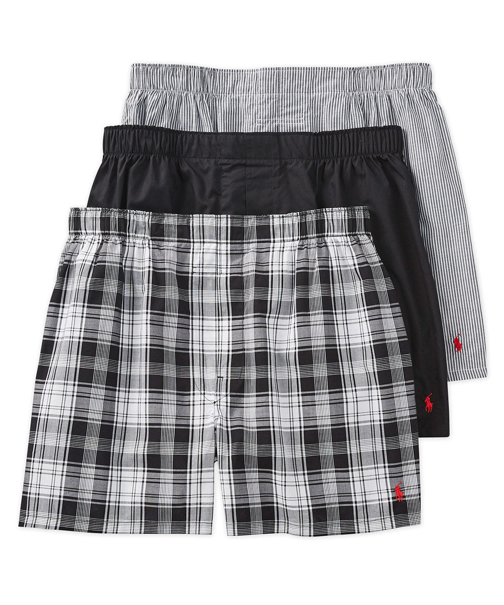ポロ ラルフローレン WOVEN BOXERS 3枚組 Polo Ralph Lauren Big & Tall Woven Boxers (3-Pack) | Westport Big