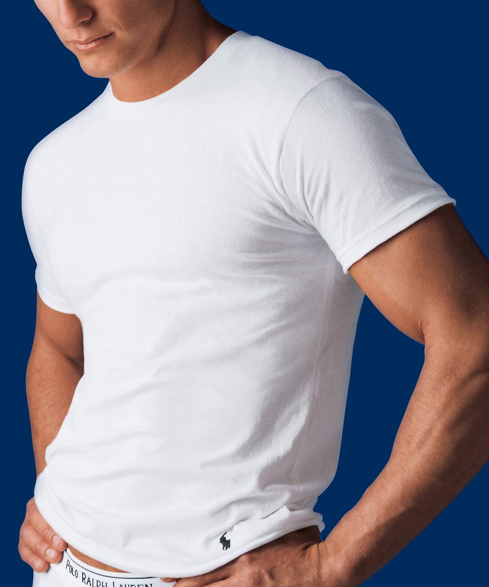 Polo Ralph Lauren T-shirt girocollo in cotone (confezione da 3), Men's Big & Tall