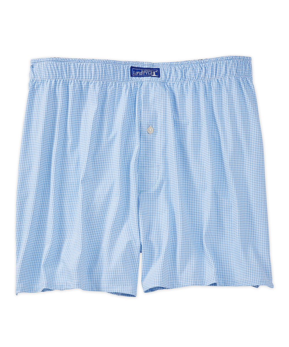 Westport Lifestyle Performance Stretch Gingham Boxer, Men's Big & Tall