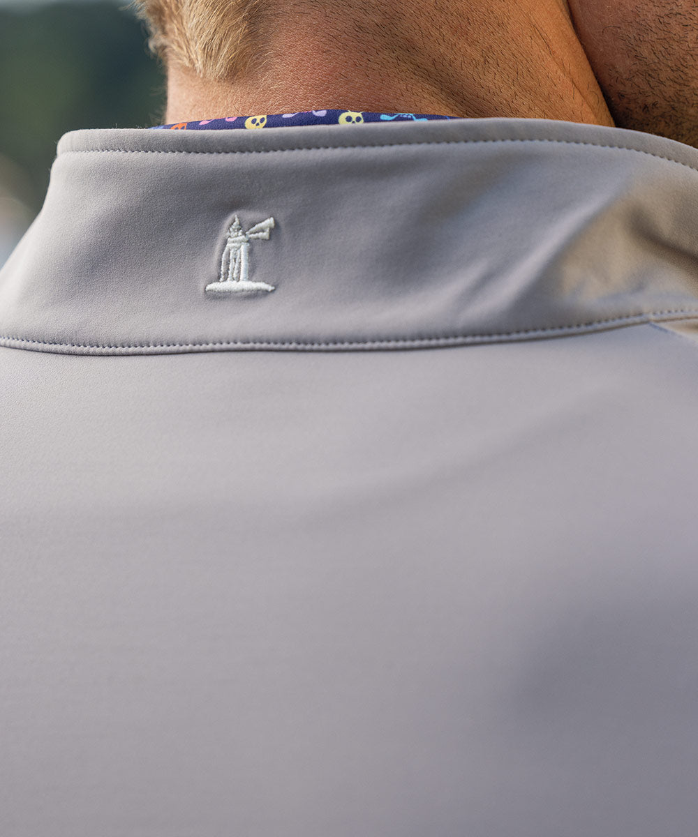 Light Grey Quarter Zip Pullover