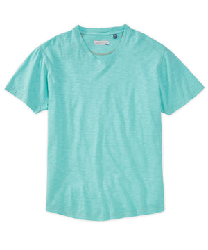 Westport Lifestyle Short Sleeve Slub V-Neck Tee Shirt