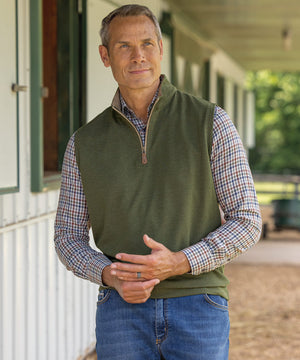 Westport Lifestyle Melange Quarter-Zip Vest