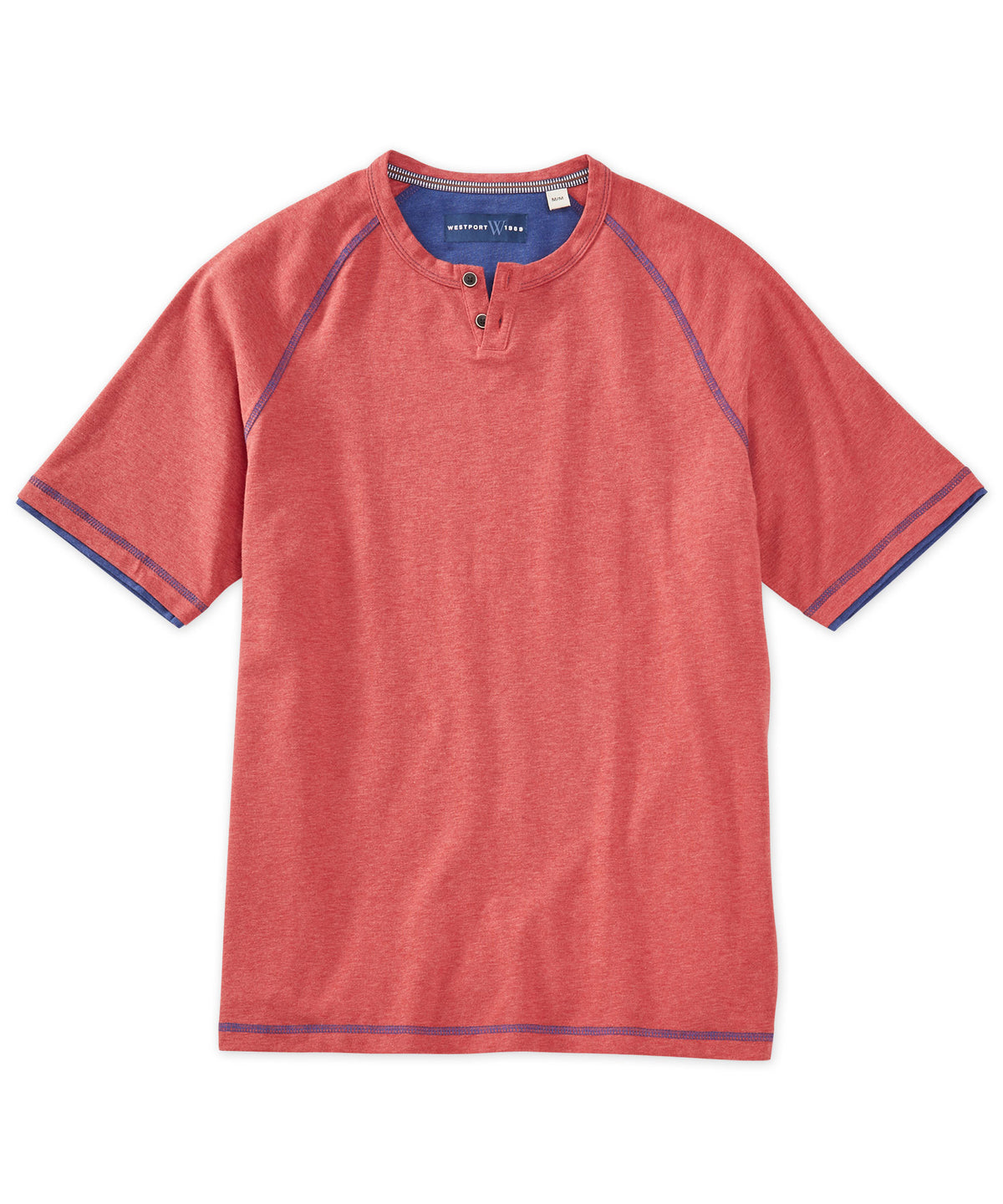 Westport 1989 Short Sleeve Notch Henley Tee Shirt