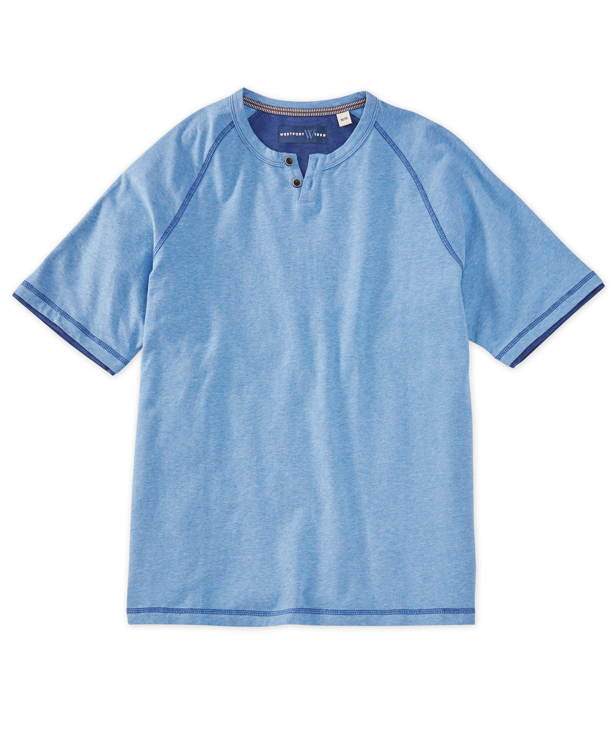 Westport 1989 Short Sleeve Notch Henley Tee Shirt
