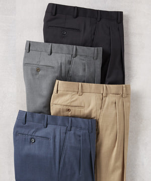 Westport Black Loro Piana Pleated Dress Pant