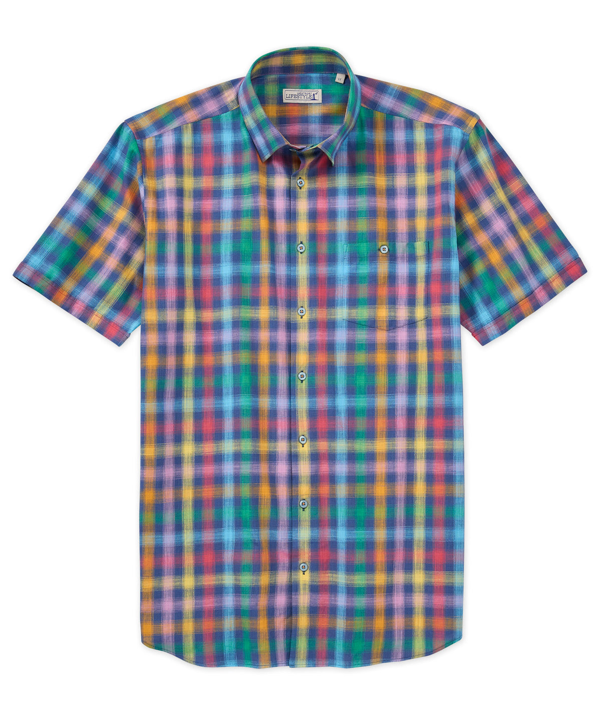 Westport Lifestyle Short Sleeve Madras Sport Shirt