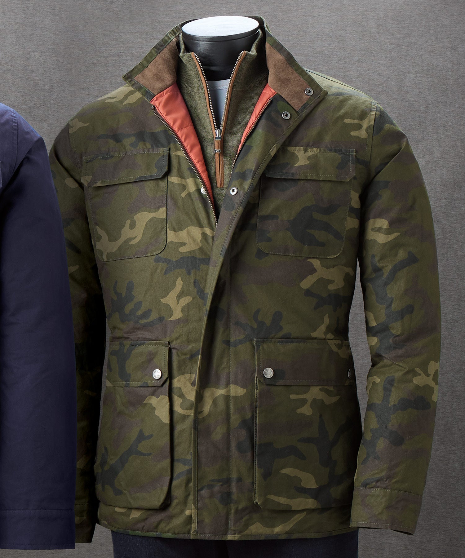 Peter Millar Waxed Cotton Field Jacket Westport Big Tall