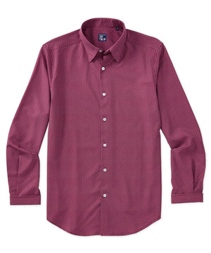 Westport No-Tuck Long-Sleeve Performance Stretch Dots Sport Shirt