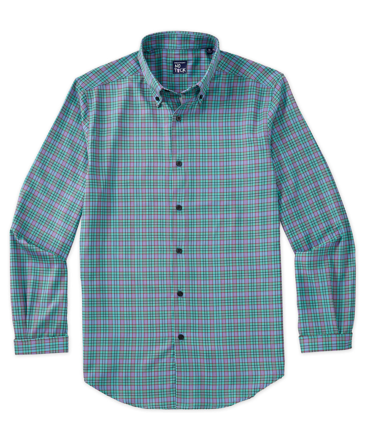 Westport No-Tuck Long-Sleeve Performance Stretch Plaid Sport Shirt