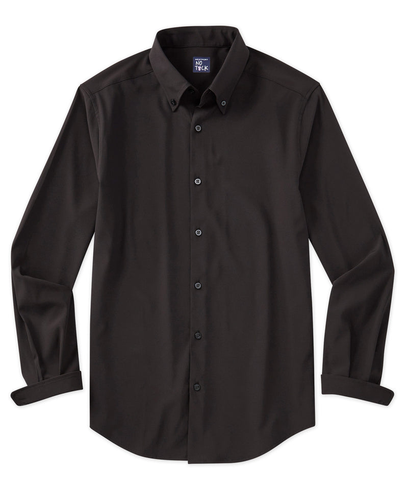 Men's Big & Tall Westport No-Tuck Long-Sleeve Performance Stretch Sport Shirt Black / LMT