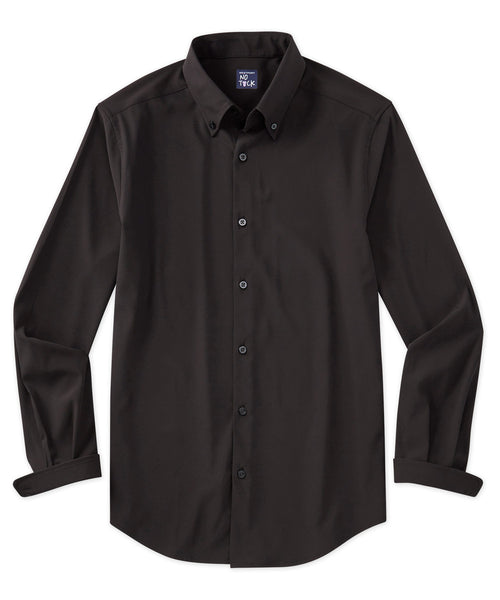 Men's Big & Tall Westport No-Tuck Long-Sleeve Performance Stretch Sport Shirt Black / LMT