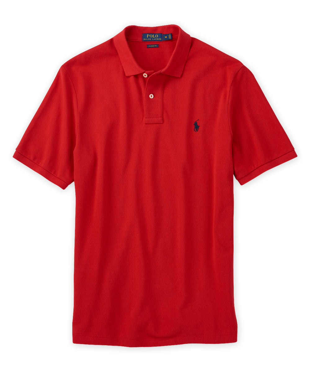 Cotton Mesh Polo Shirt, Short Sleeve Polo Shirts