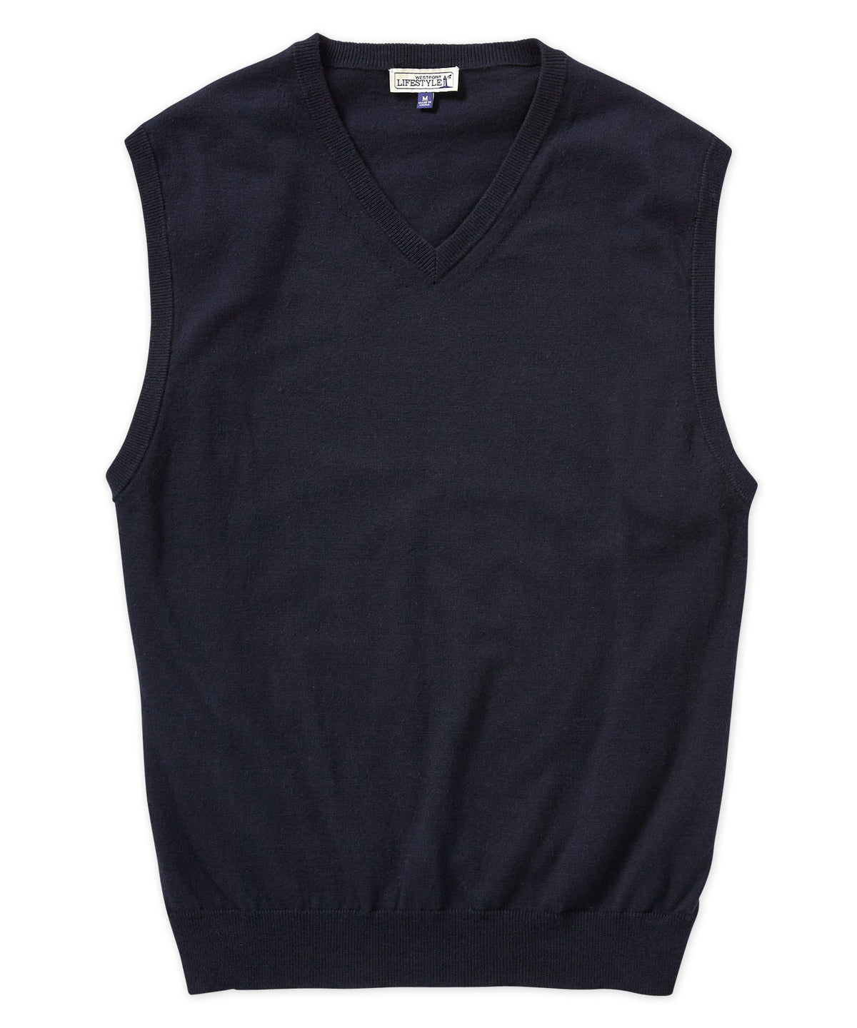 Westport Lifestyle Cotton Stretch V-Neck Sweater Vest, Big & Tall