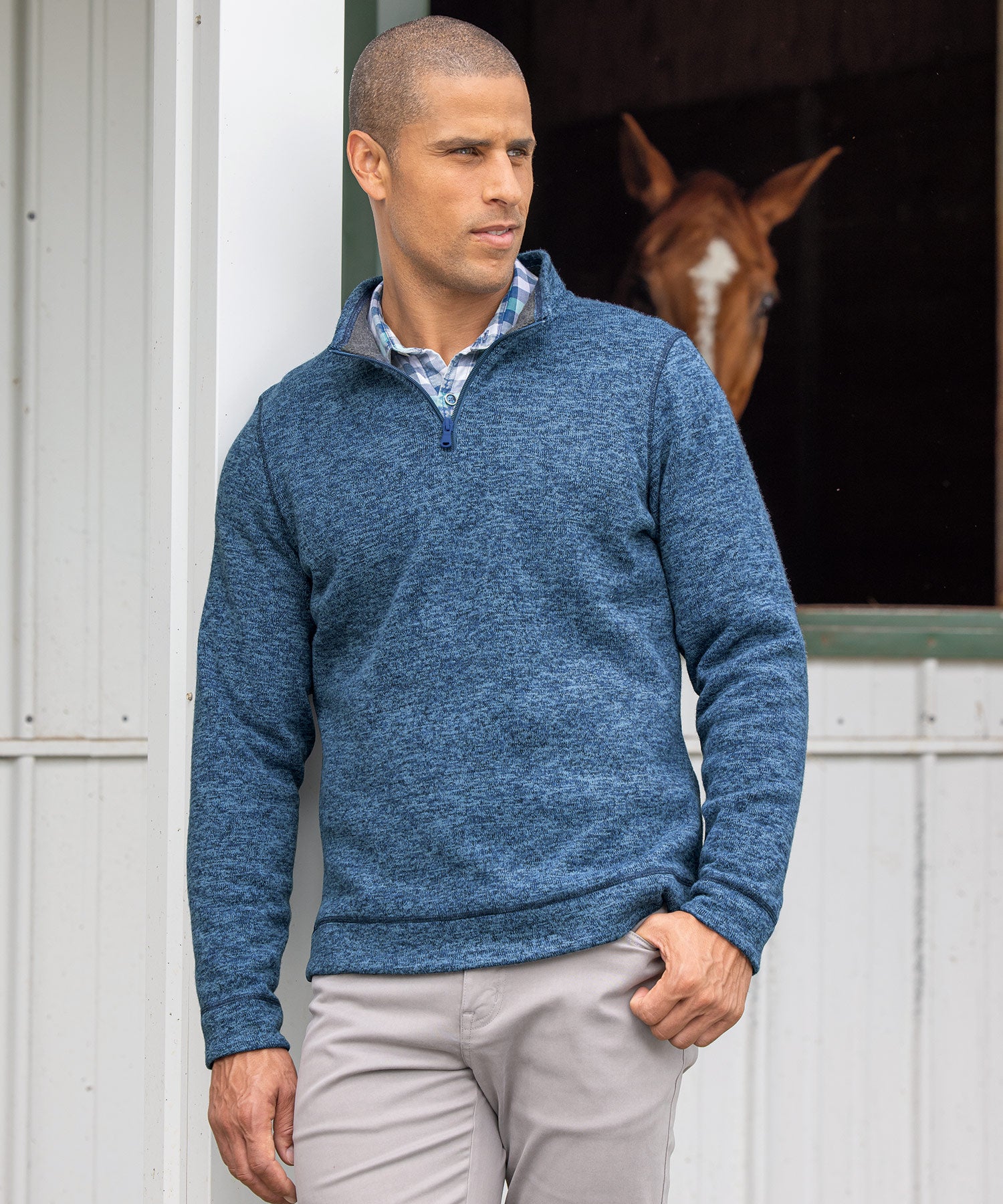 Westport Lifestyle Quarter-Zip Sweater Fleece Pullover - Westport
