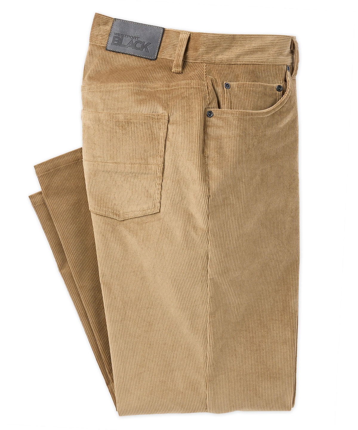 Westport Black Stretch Corduroy 5-Pocket Pant