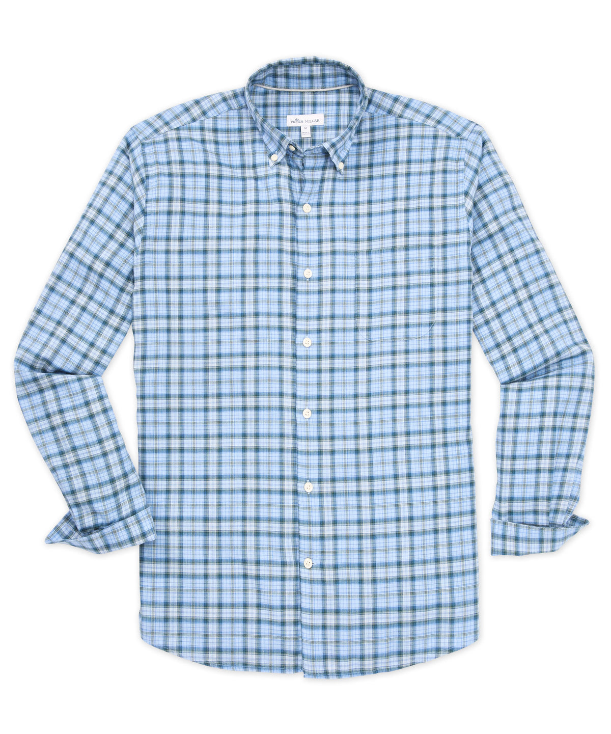Peter Millar Autumn Soft Cotton Long Sleeve Sport Shirt, Men's Big & Tall