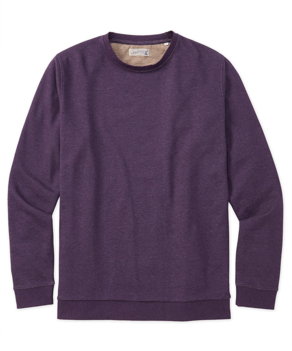 Westport Lifestyle Melange Interlock Pullover Crew, Men's Big & Tall