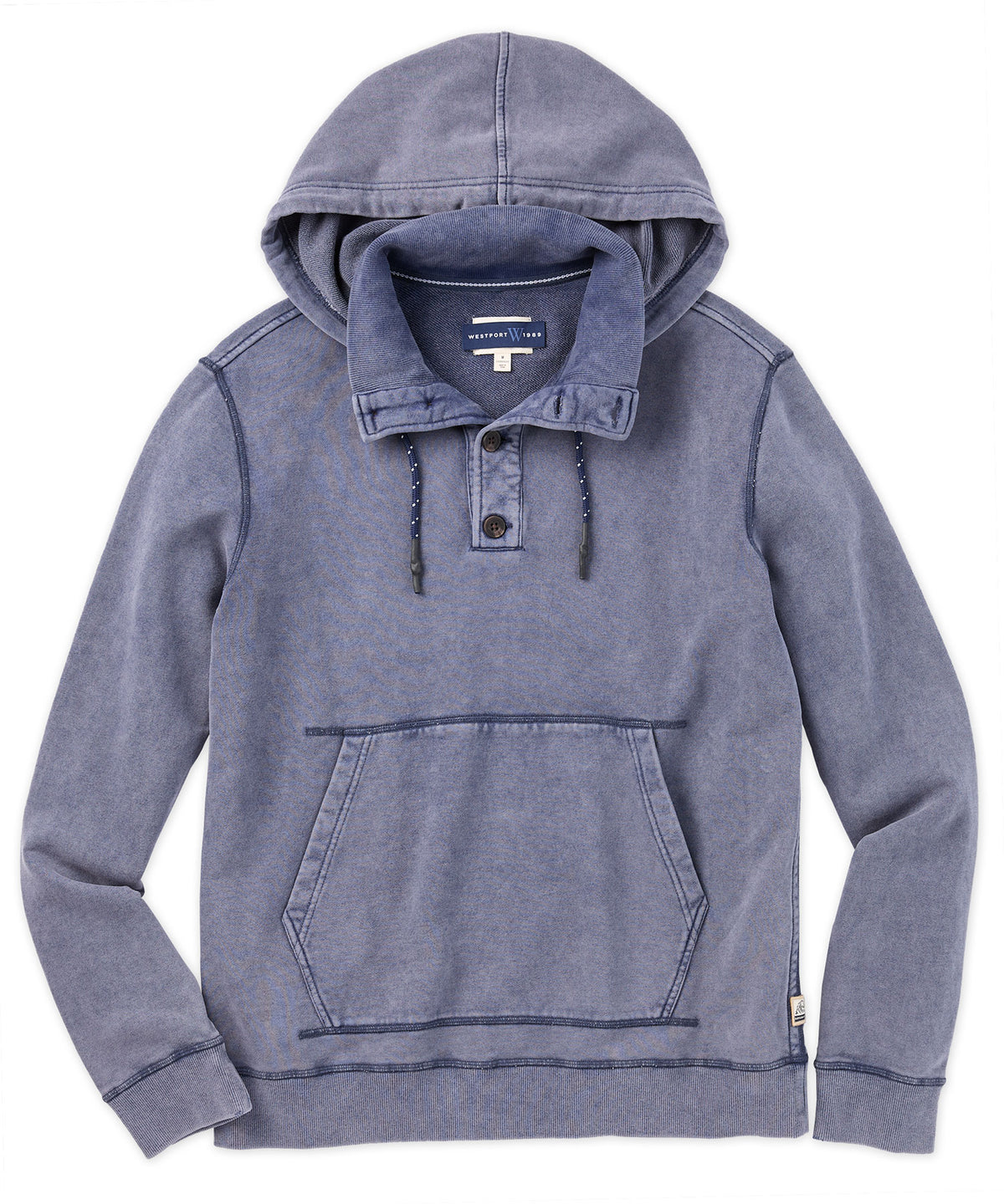 Surfside Supply French Terry Fleece Button-Mock Hoodie