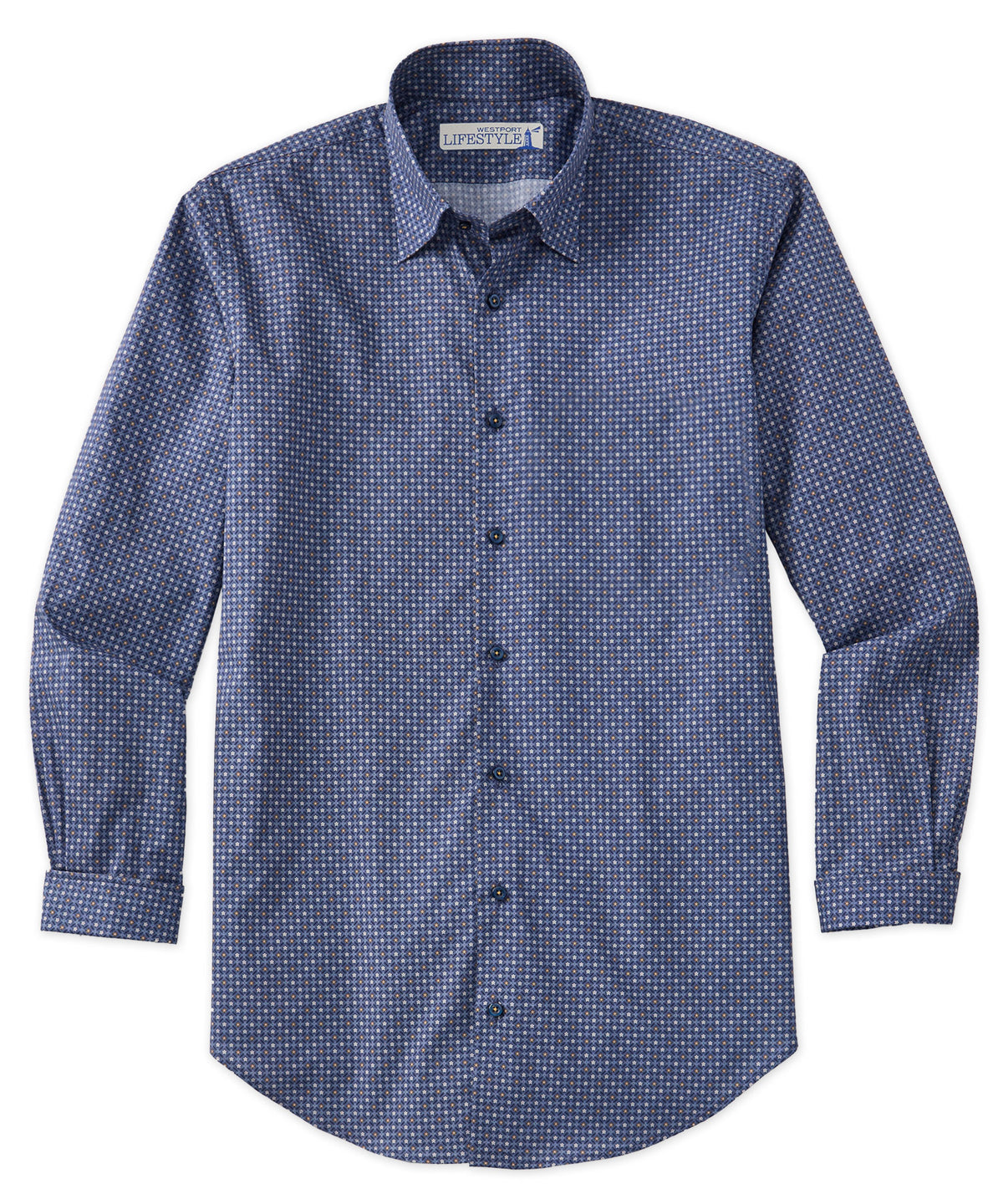 Westport Lifestyle Mini Circles Pattern Sport Shirt