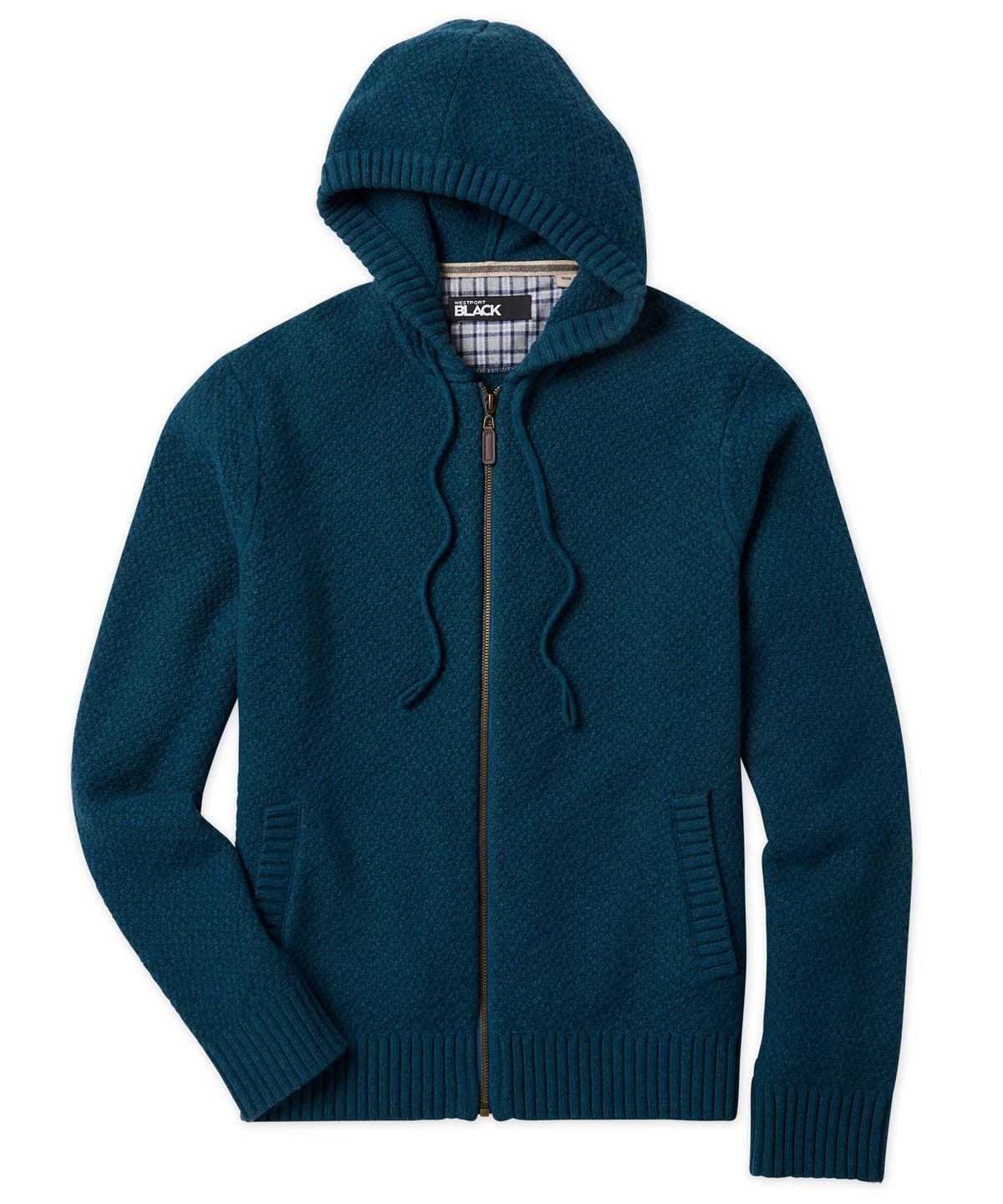Westport Black Hoodie Zip-Up Sweater
