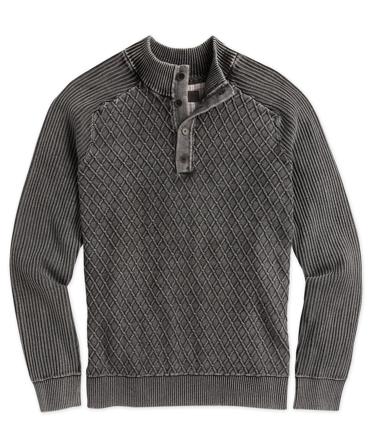 Westport Black Button Mock Sweater